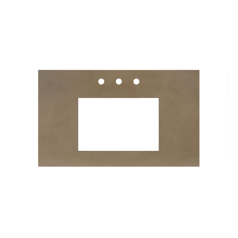 Plateau de meuble-lavabo simple 36,5 po NativeStone, Terre, Centres de 8 po