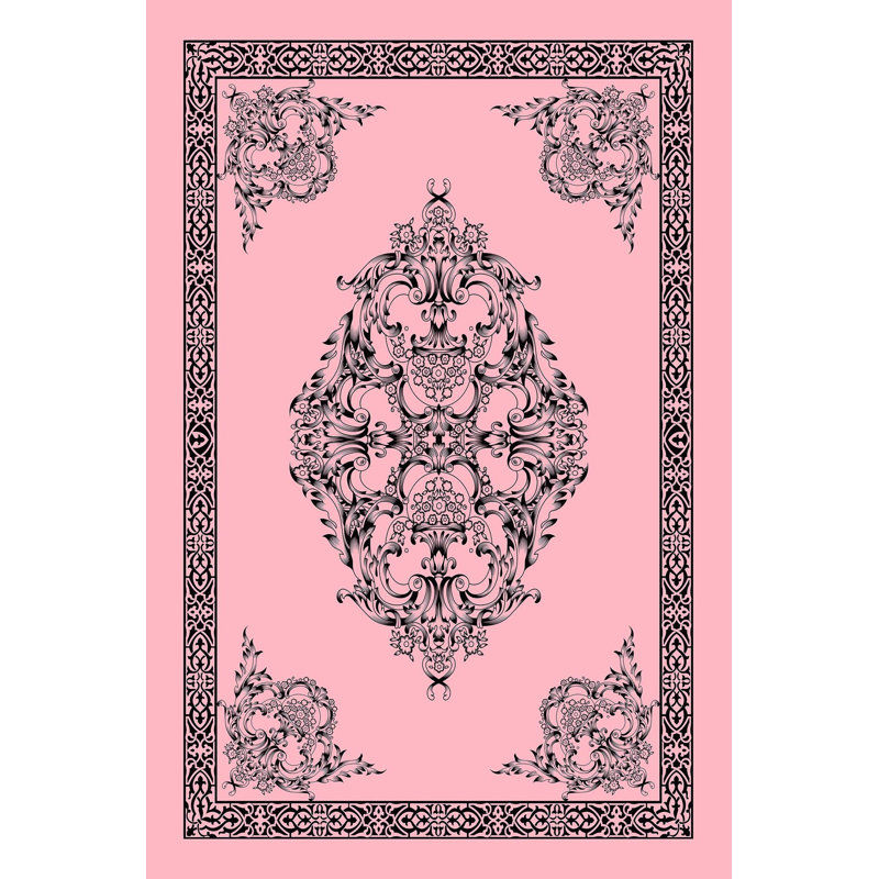Stylish Woven Carpet (4 x 6 Feet), 100% Polyester, 0.3 in Pile Height | Antibacterial, Non-Slip PVC Dot Underside | Machine Washable, 3D Digital Printed Design | Perfect for Living Room, Bedroom & Office Decor
