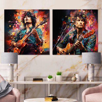 Rockstar Portrait I - Music Wall Art Living Room