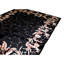 Tapis noir / rouge en laine noué à la main de conception unique 7 pi 6 po x 9 pi 6 po New Age