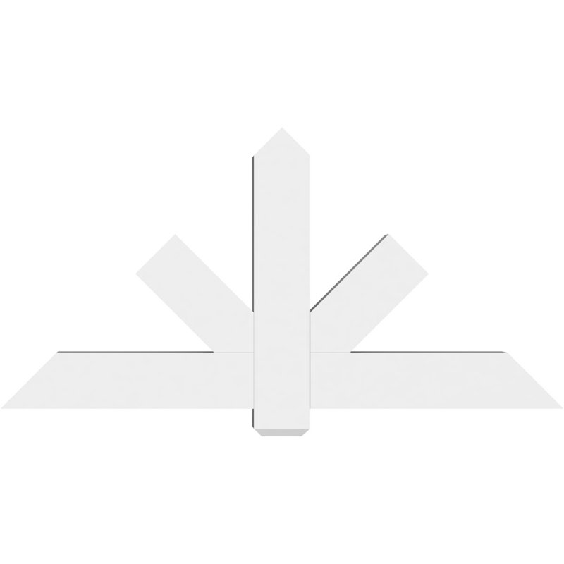 Support de pignon en PVC de qualité architecturale Kennewick, H 30 po x l 60 po (pas: 12/12), P 4 po x F 6 po