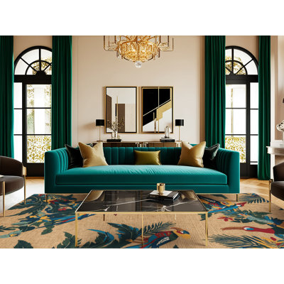  Washable Paradise Birds Hawaiian Area Rug