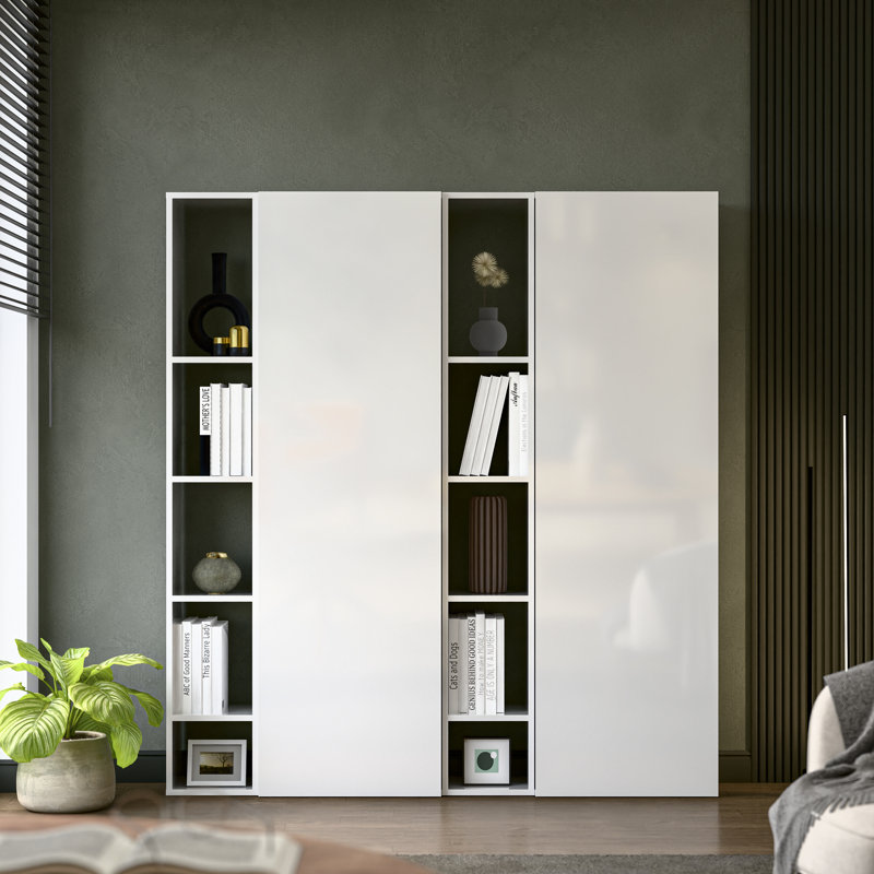 Helsinki 182cm H x 166cm W Bookcase, White