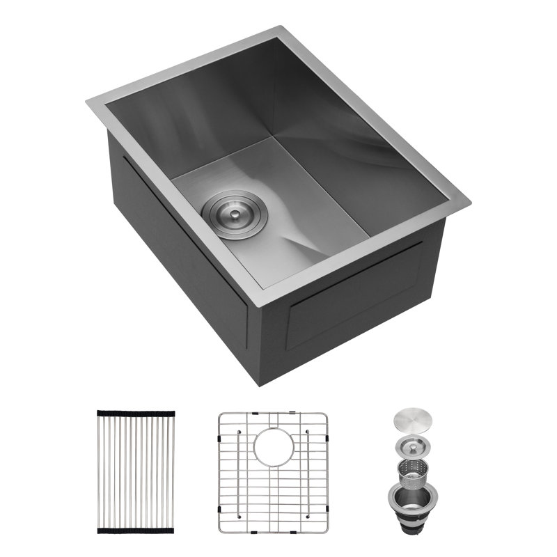 15'' L Single Bowl Stainless Steel Kitchen Sink