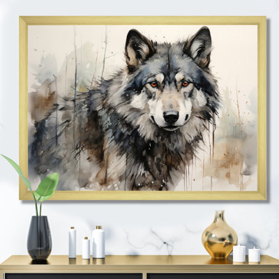 Loup solitaire - Décoration murale loup
