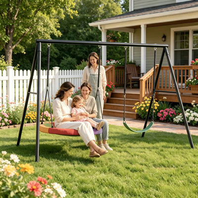 Heavy Duty Adjustable Height Swing Set