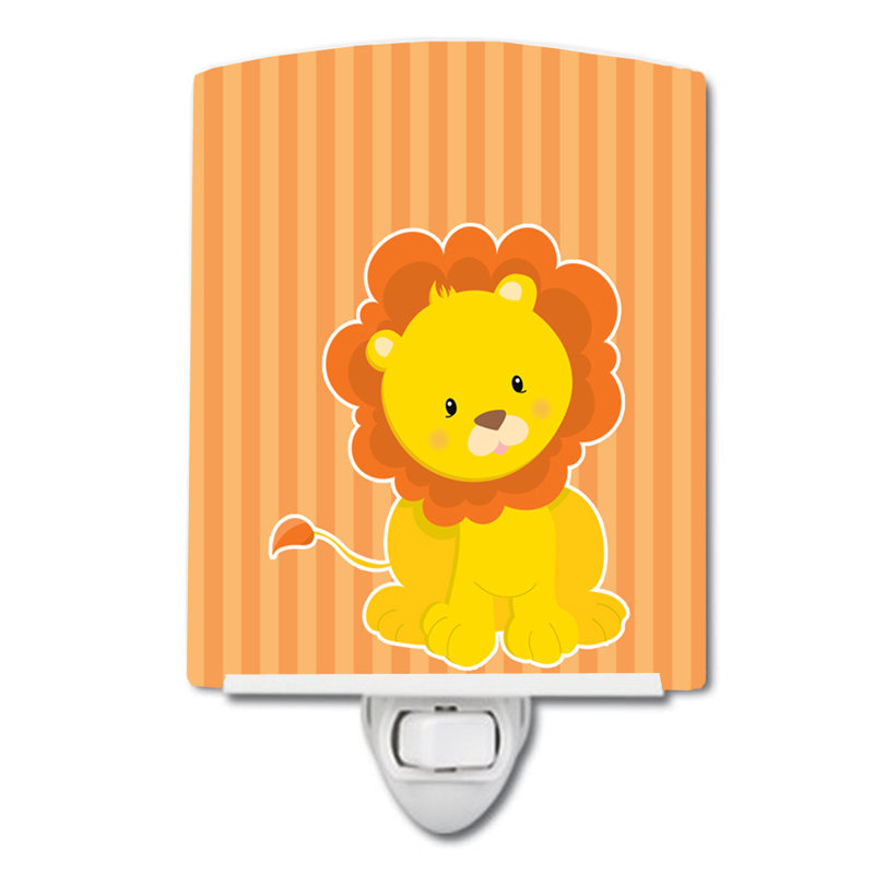 Éclairage de nuit en céramique lion