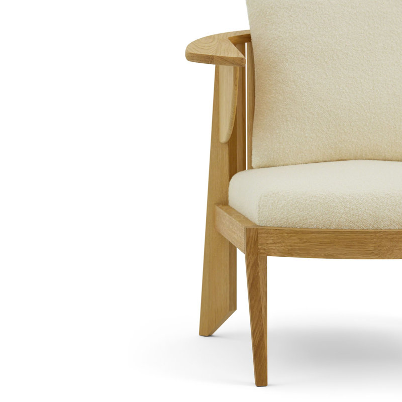 Frank Lloyd Wright Rockford Chair, Natural Oak