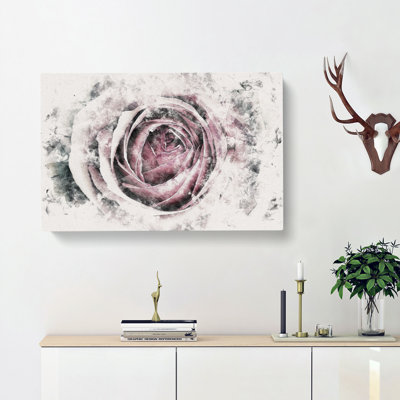 A Pale Pink Rose - Wrapped Canvas