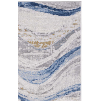 Tapis beige / bleu clair Palma 334
