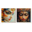 «Red Durga's Force Hindu Art I», art mural indien, ensemble de 2 décorations murales-764210524-764210526-764210531