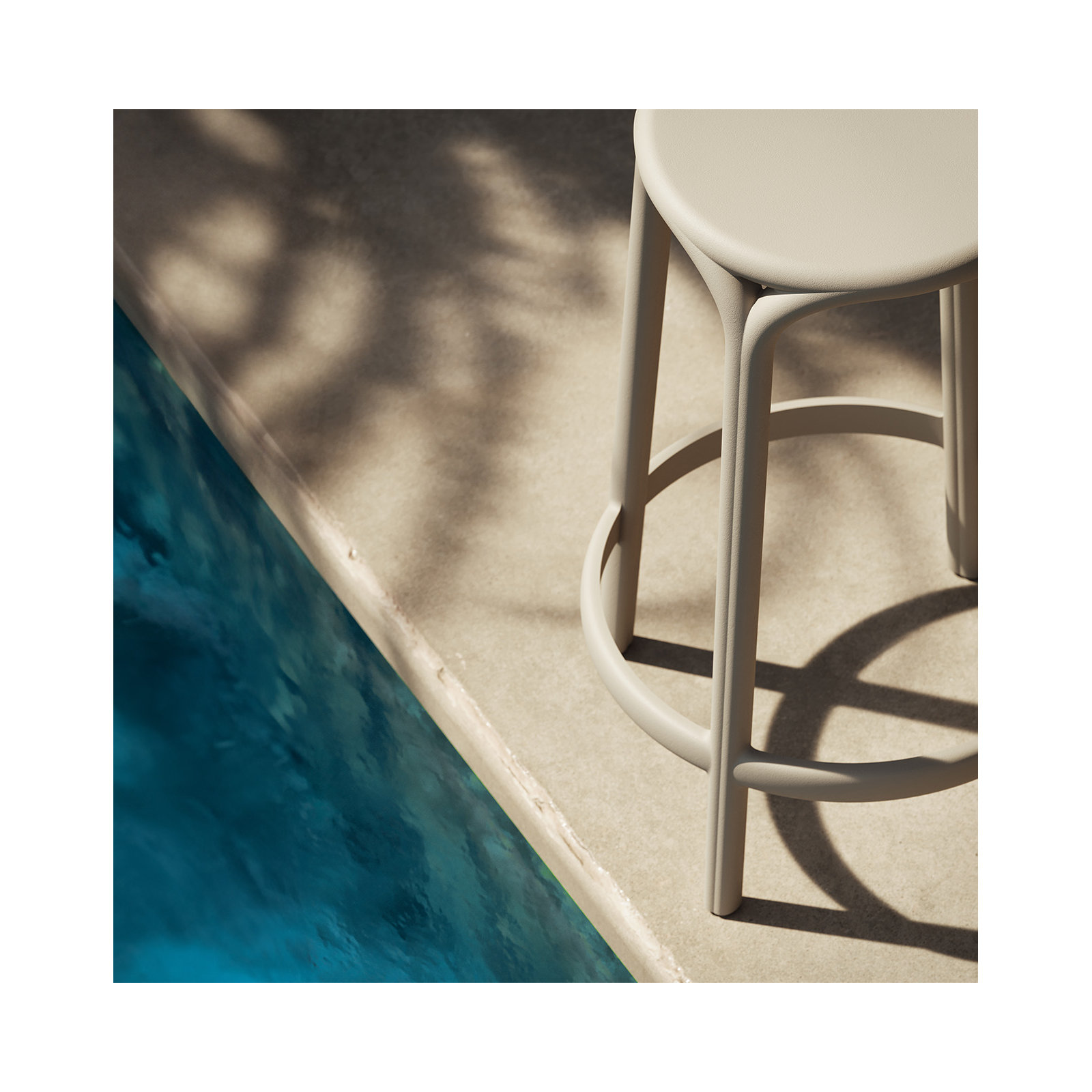 Brooklyn Bar Stool (Indoor/Outdoor), Black, Counter Stool (25.75'' Seat Height)