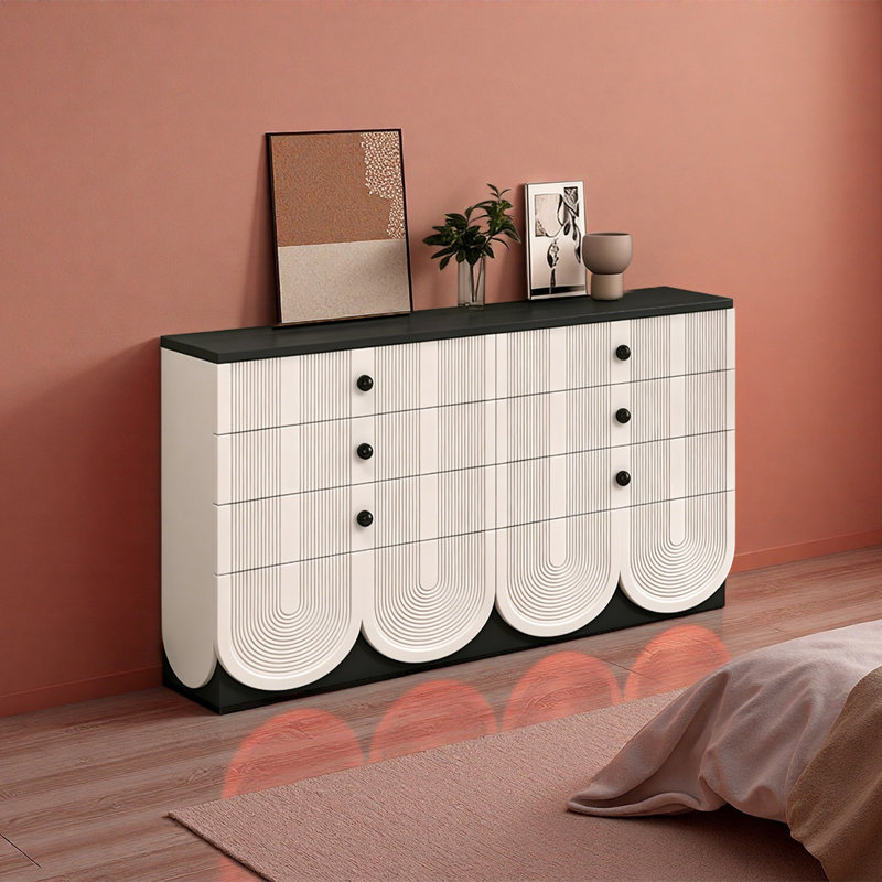 Buffet Modern, Noir / blanc grisâtre