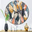 Horloge murale en métal Retro AbstractáLeaves III-93381066