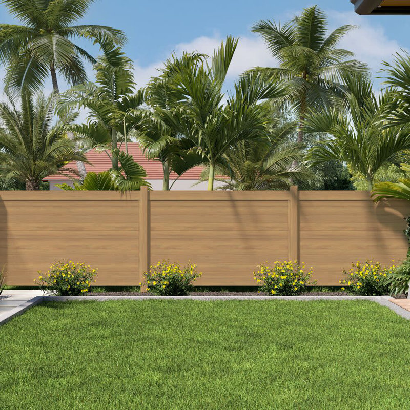 Barrette Outdoor Living 5 in. x 5 in. x 108 in. Vinyl Line Post Woodgrain Cypress