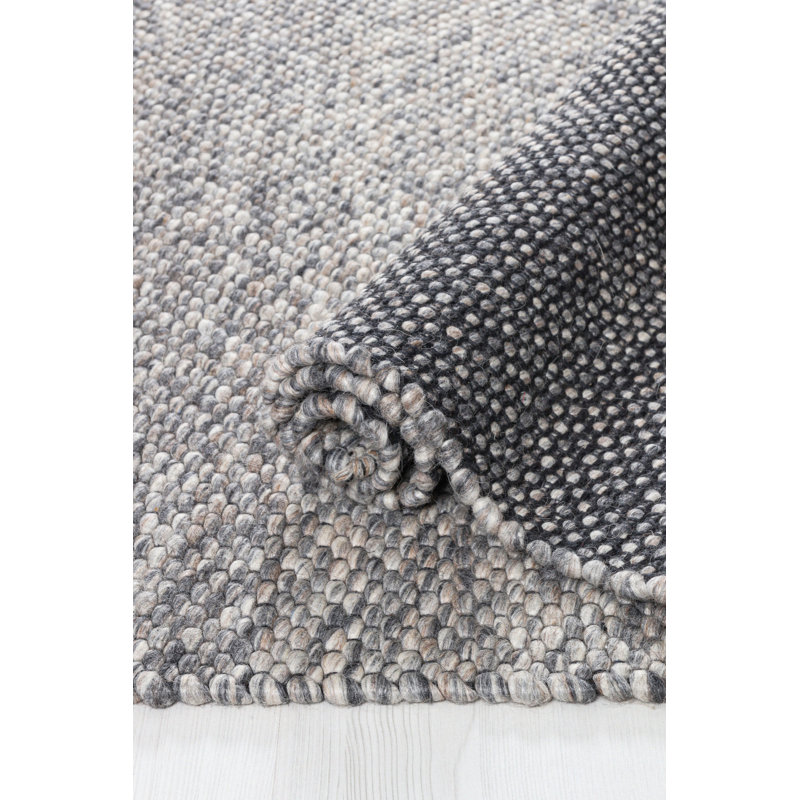 Micsunica Solid Colour Wool Hand Woven Area Rug, Rectangle 160 x 230cm