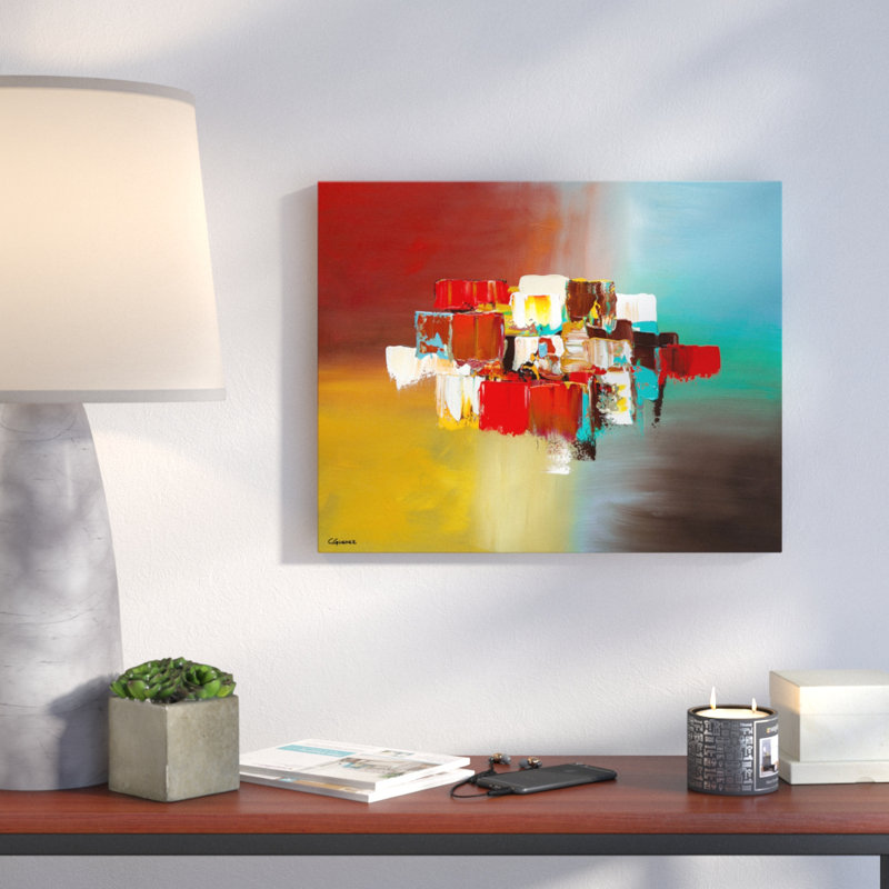 « spanning-barrières » par cguedez oil, reproduction d’art sur toile, H 16 po x l 20 po x P 1,5 po