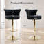 Chaise de bar rotative à hauteur réglable en un clic, dossier fabriqué à la main et coussin moelleux pour la cuisine, la salle à manger et le café-2002603910