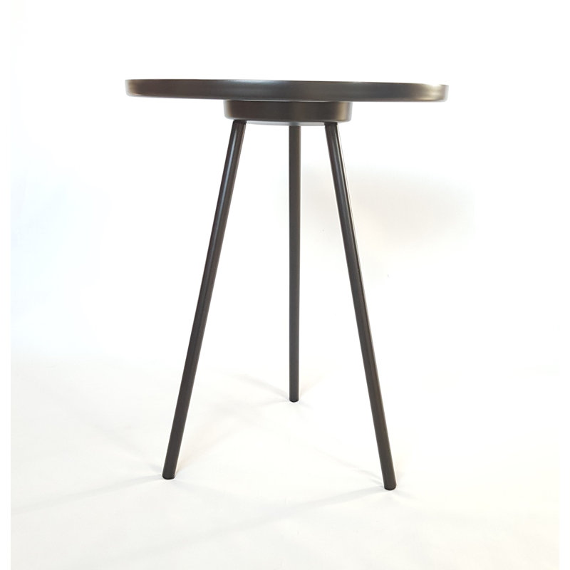 Roger Tray Top End Table, Black, Charcoal