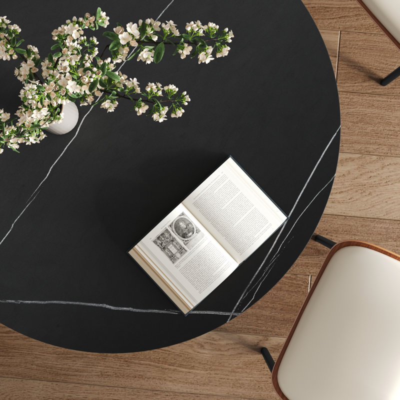 Table de petit-déjeuner Table de salle à manger ronde Table de tulipe moderne 31 "/ 43", H 29,5 po x l 43,31 po x P 43,31 po