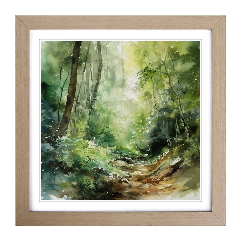 Single Picture Frame Print on Wood, Oak