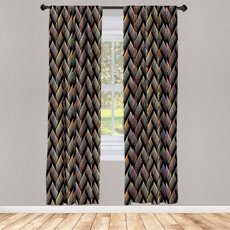 Semi-Sheer Rod Pocket Curtain Panels, 28" x 63"