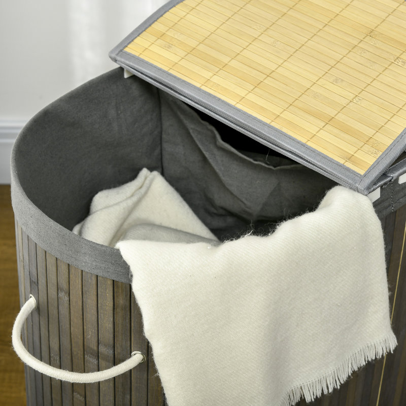 Fabric Laundry Sorter with Handles, Grey