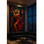Inferno in Motion - Red Elegance Dance Portrait (Ltd. Edition) Framed Canvas Wall Art by Kasian Art Studio - Brown Frame-625782661