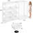 50.6"W Toy Storage with 6 Plastic Bins, 3-in-1 Large Toy Organizer, Stuffed Animal Storage, Wooden Toddler Cabinet for Kids Room, Playroom, Nursery(White)-690667249-638131167