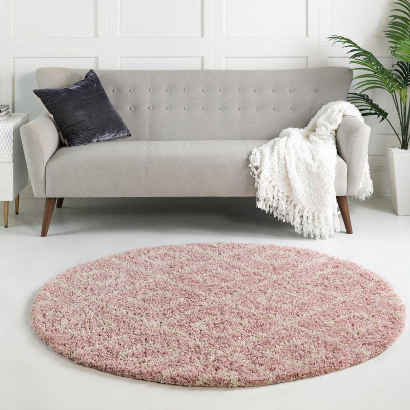 Annehild Geometric Indoor Rug, Round 6'