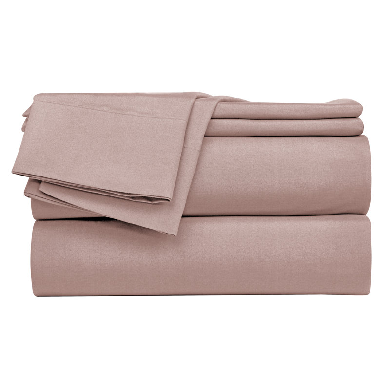 Portland Microfiber Sheet Set, Queen, Pink