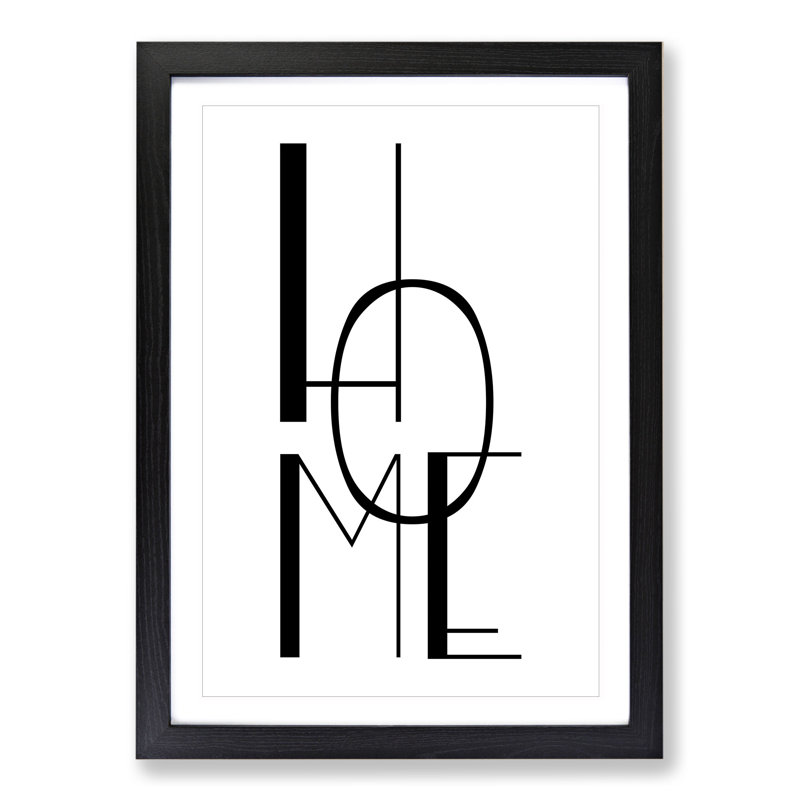 Home - Framed Print, Black Framed, 48cm H x 36cm W x 2cm D