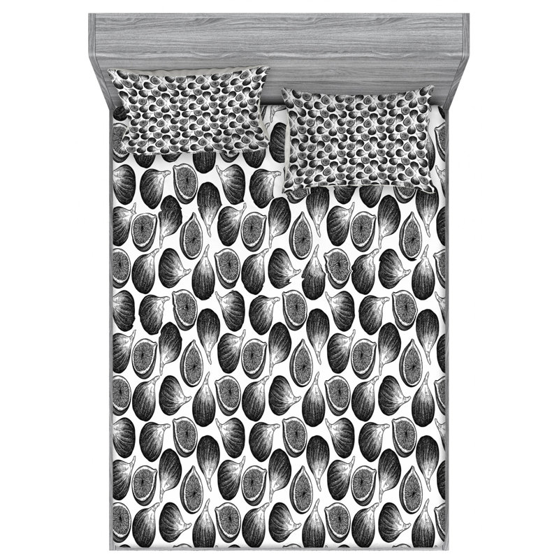 Microfiber Sheet Set, Queen Sheet Set with Fitted Sheet