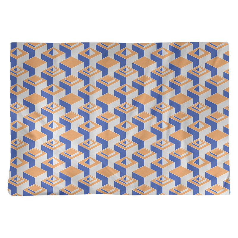 Napperon classique en coton 18 po Skyscraper, Orange/bleu, polyester