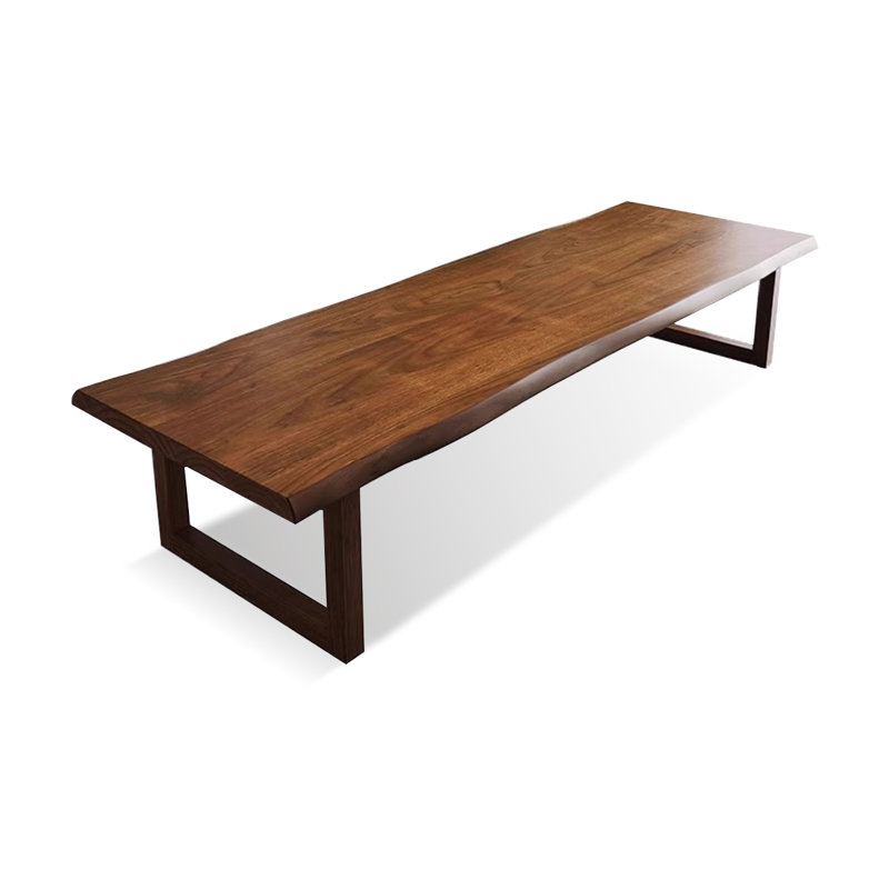 Table de conférence en bois massif brun Free Form, H 29,53 po x L 102,36 po x l 39,37 po