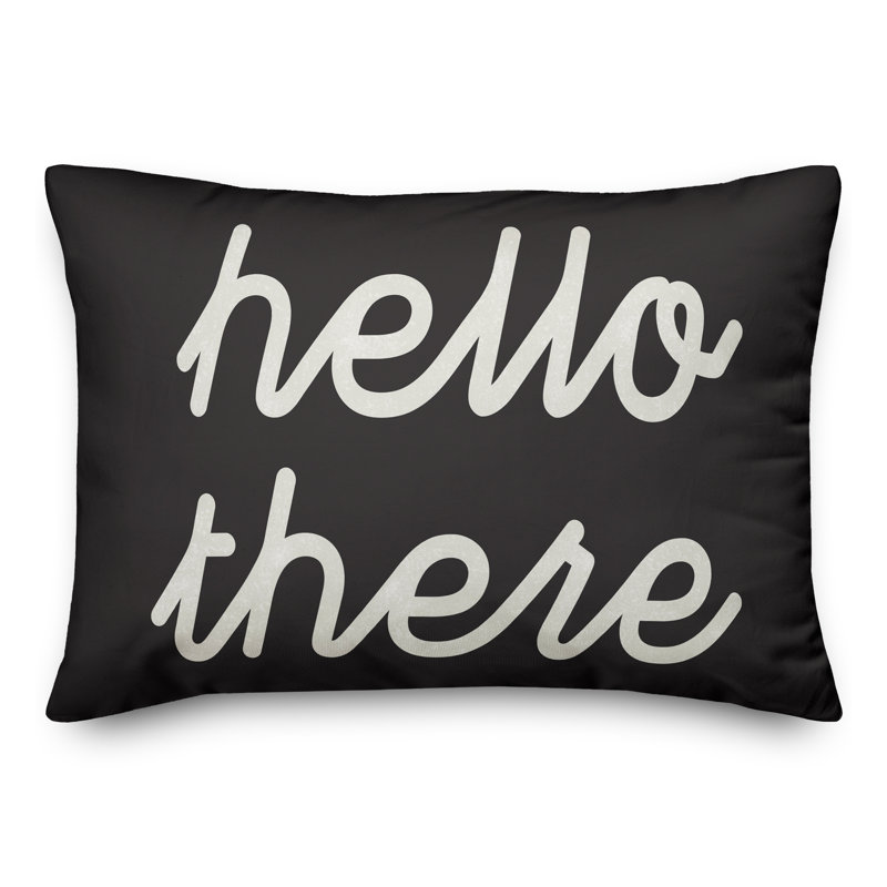 Outdoor Reversible Throw Pillow, Black