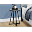 Table d'appoint élégante et moderne avec plateau en stratifié gris et structure en métal à base en X durable pour le salon et la chambre à coucher