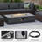 8-Piece Rattan Patio Conversation Set with Cushions and 56-Inch Outdoor Fire Pit Table-1082927426