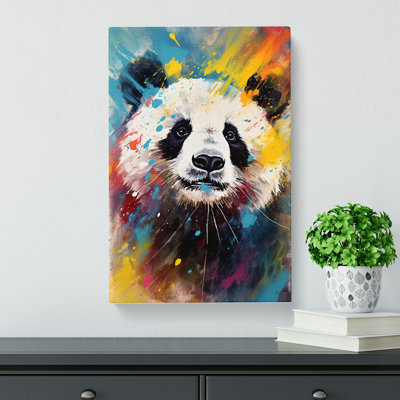 Panda Gestural No.3 - Wrapped Canvas