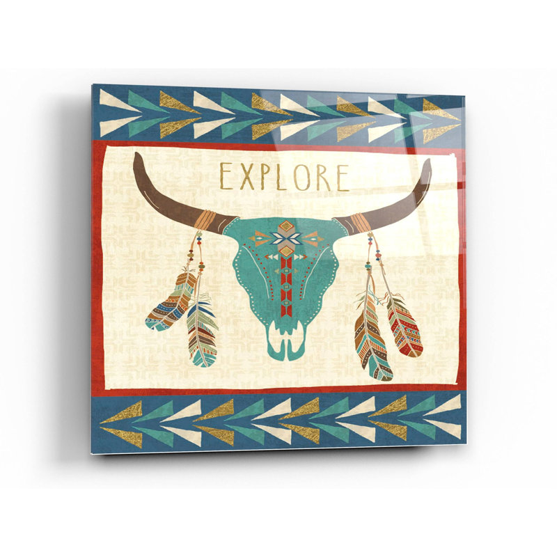 «Southwest at Heart II FLAG» par Veronique Charron, art mural en verre acrylique
