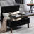 Marcelles 31.5" Solid Wood Faux Leather Square Storage Ottoman-1654686860