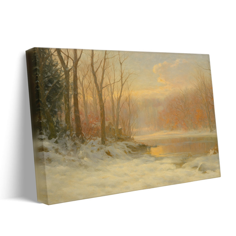 «P&L Art Winter Forest Snowscape», reproduction d'art sur toile encadrée, H 16 po x l 20 po
