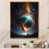 Toile avec cadre flottant or