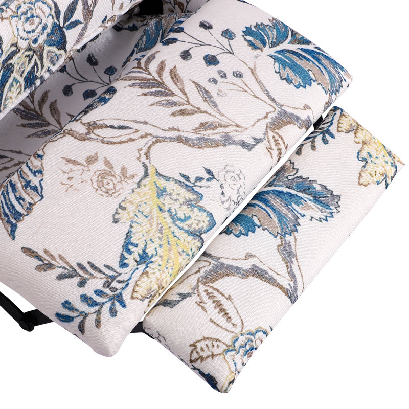 Fauteuil inclinable rembourré Damar, Bleu 100% polyester
