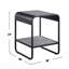 Table de bout en métal avec tablette inférieure gris béton