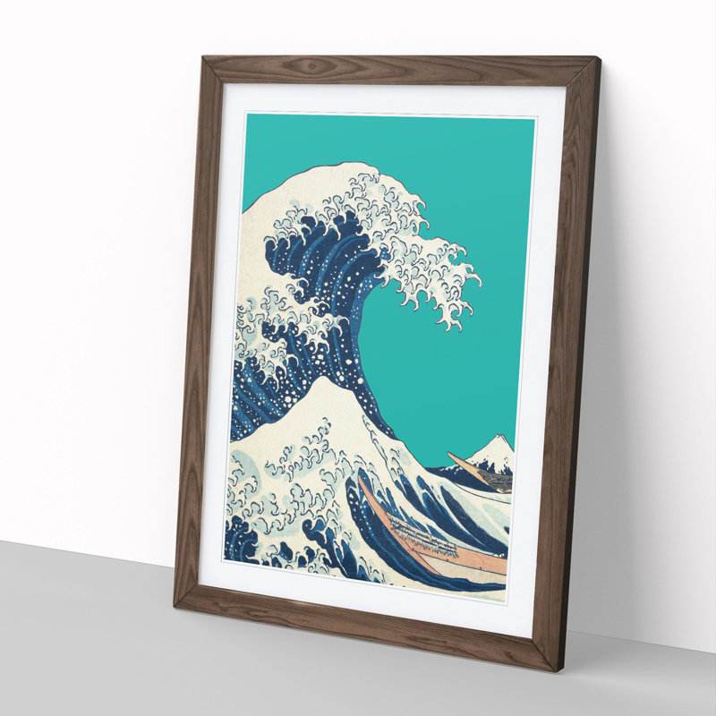 The Great Wave off Kanagawa by Hokusai - Framed Print, Walnut Framed, 65cm H x 48cm W x 2cm D