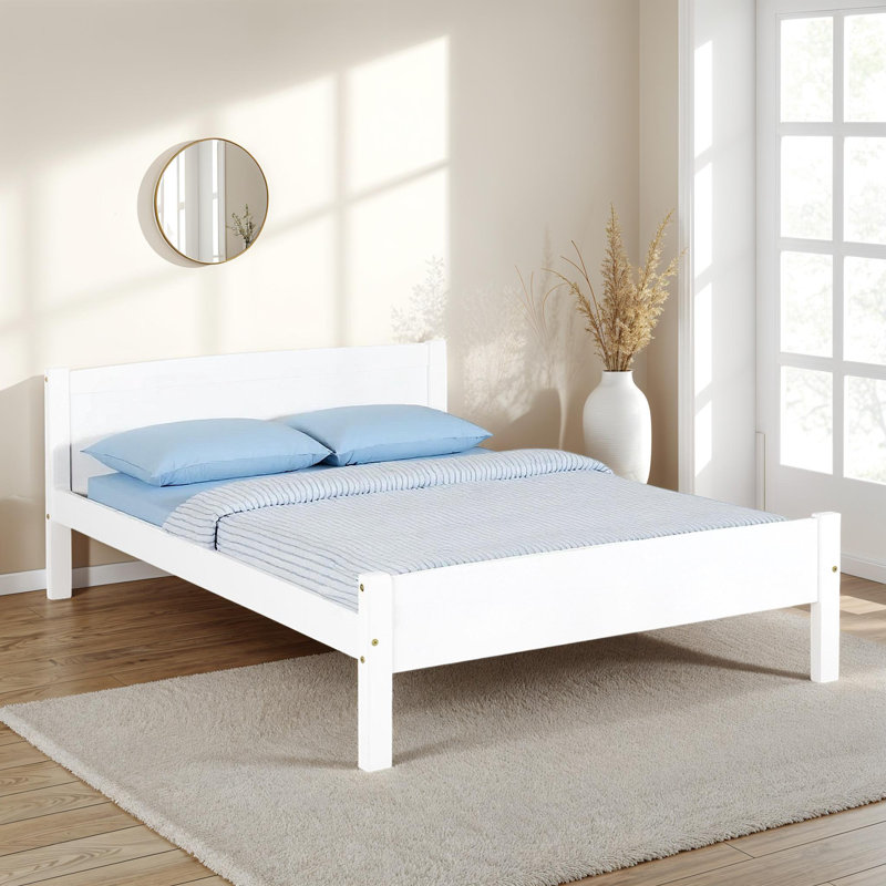 Auckland Bed Frame, White, Double (4'6)
