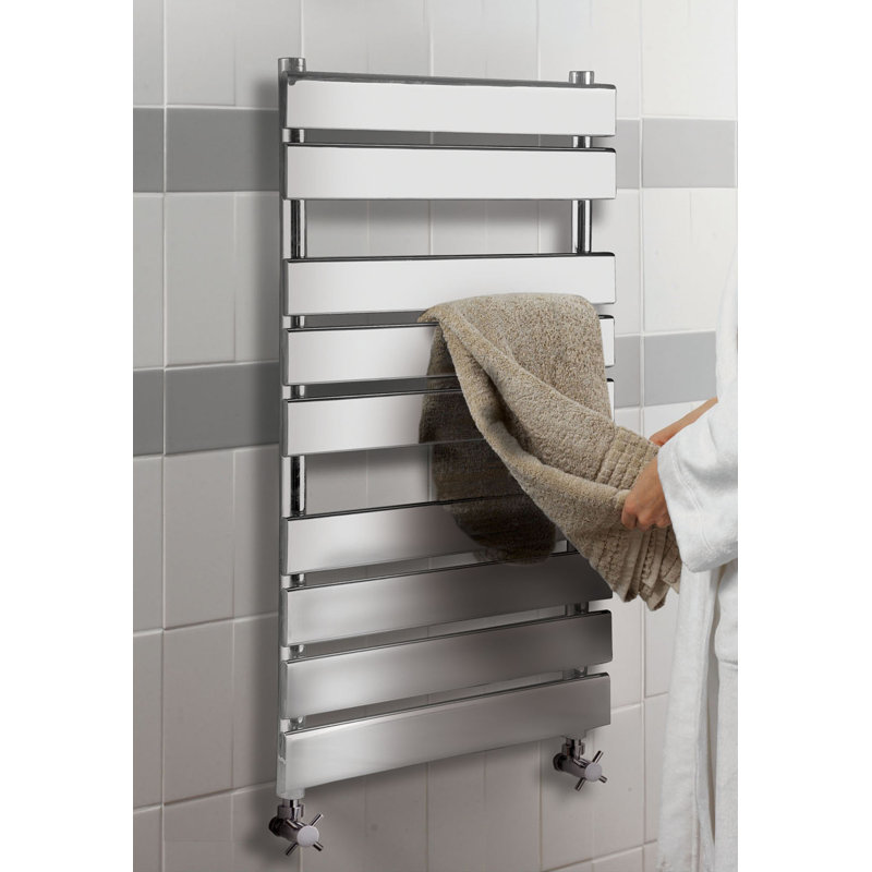 Piazza Flat Panel Towel Rail Heated Towel Rails, 95 x 50cm, Chrome