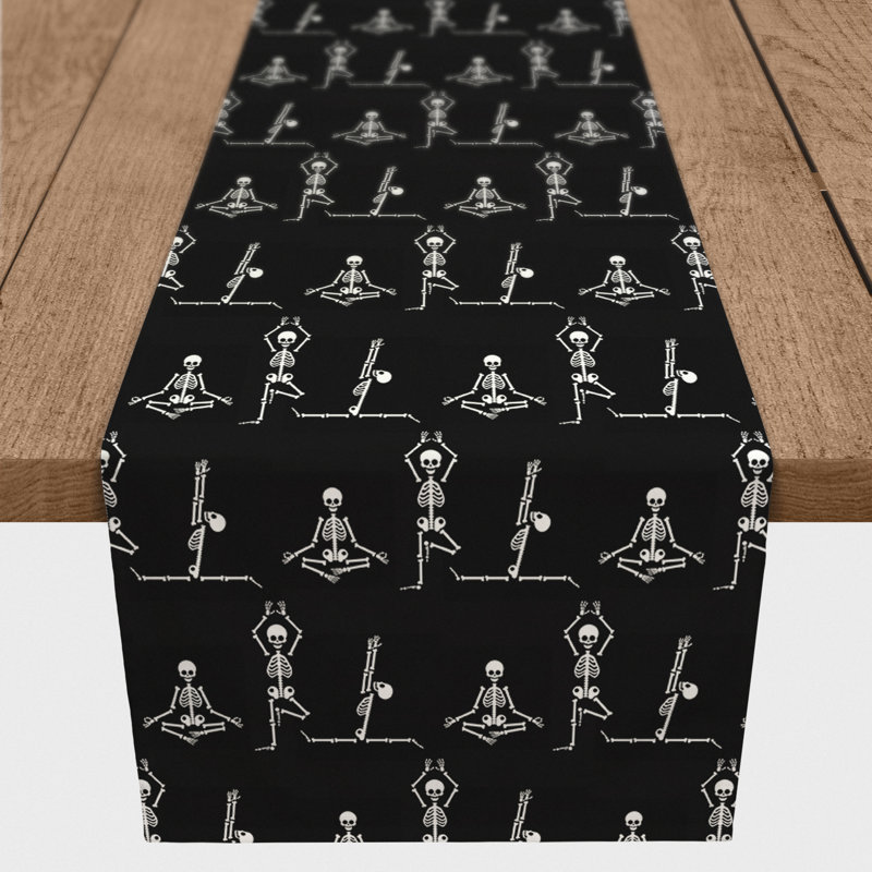 Sperber Yoga Skeletons Table Runner, 72" x 16"