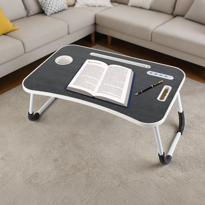 Laptop Desk for Bed Couch, Portable Laptop Stand for Desk,Foldable Bed Table for Laptops and Writing, Color- Gray